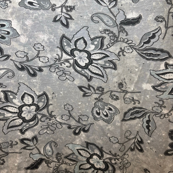 Women's Aventura Grey Black Floral Long Sleeve Dress Size L - Picture 2 of 9